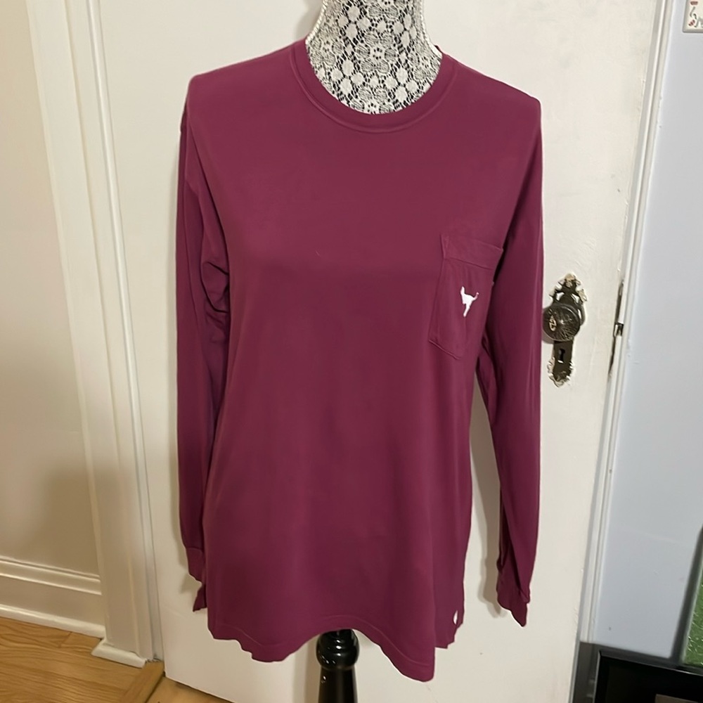 Pink long sleeve t-shirt in burgundy size Small